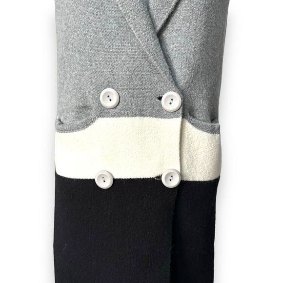 Baciano By Bacci Womens Vest Coat Dress Gray Acrylic Blend Double Breasted M - Picture 8 of 11